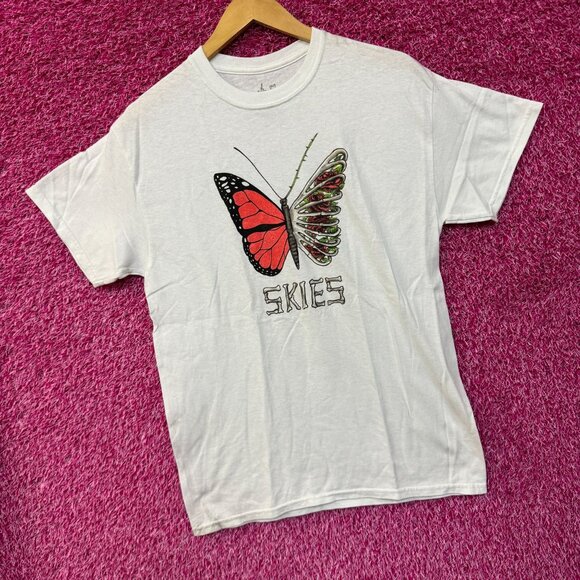 Lil Skies Shelby Butterfly Skeleton Wing Roses Emo Rap Tee M - Picture 3 of 5